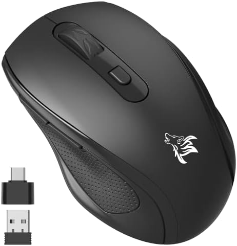 Wireless Mouse for Computer,Portable Mobile Optical Mouse with USB ...