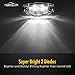 Partsam 4pcs 2.5 inch White LED Side Marker Lights, Truck Running Board Ligths, 2 Diode Sealed 2.5