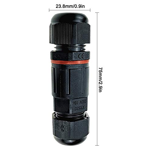 Gobesty Kabelverbinder Wasserdicht IP68, Verteilerdose Außen Erdkabel Abzweigdose 3-polig, Ø3-12 mm Kabeldurchmesser… – Bild 3