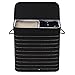 SONGMICS Divided Bamboo Laundry Two-section Hamper Double Dirty Clothes Sorter with Lid Handles and Removable Liner Compartment Storage Basket Rectangular Black ULCB64H