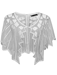 Uniq Sense - Abalorio para mujer de los años 20, con lentejuelas, capa de noche