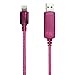 Pilot Electronics EL-1402P Electroluminescent V2 Charge/Sync iPhone 5 Cable, Pink