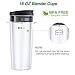 Replacement Parts Compatible with Nutri Ninja, Blender Blade 6 Fins and 2 Pcs 16oz Single Serve Blender Cup Set Compatible with Ninja BL660 BL740 BL770 BL780 BL771 BL772 BL773CO