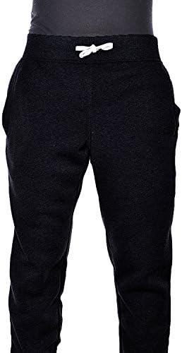 TOPING Fine Handsome Mens Fleece Jogger Pants Elastic Active Basic Urban Harem Slim Fit BlackLarge
