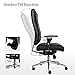 Executive Office Chair High Back Bonded Leather Desk Chair with Adjustable Armrests and Sliding Spring Seat (Black)