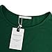 Adreamly Women's Casual Summer Short Sleeve Loose Strappy Cold Shoulder Tops Basic T Shirts Blouses Dark Green Large