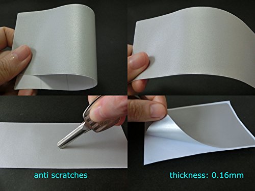 BingoBuy 5-packs Customized Free Cut Trackpad Touchpad Area Decorative Cover Skin Protector Sticker for Dell XPS 15-9550 15-9560 Precision 15-5510 M5510 (matte silver)