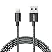 Anker 6ft Nylon Braided USB Cable with Lightning Connector [Apple MFi Certified] for iPhone X / 8/8 Plus / 7/7 Plus / 6/6 Plus / 5s, iPad Pro Air 2 and More (Space Gray)