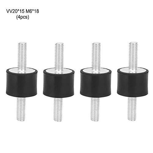 Eujgoov 4 Pieces Silentblock M6 Anti-Vibration Rubber Mounts for Car and Boat VV20x15 M6x18, Complete Set Without Noise