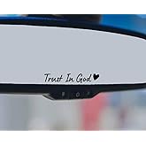 4pcs Trust in God Love Vinyl Stickers - Decals for Car, Truck, Window - Rearview Mirror - White (10cm)