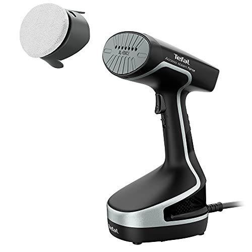 Tefal Access Steam Force Dampfbürste, Dampfglätter 2000 Watt, 190 ml Wassertank, in nur 25 Sekunden aufgeheizt und einsatzbereit, entkeimende Dampfkraft, Steamer, schwarz/silber, DT8250