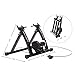 URSTAR Fluid Bike Trainer Stand, Indoor Bicycle Trainer with Flowing Resistance, 440LBS Capacity Portable Road Machine for Indoor Riding Training and Exercise (G22-Black With Flywheel)