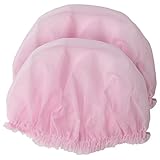 Home-X Chiffon Hairdo Savers. Set of 2 Hair Nets. 1 Pink and 1 White