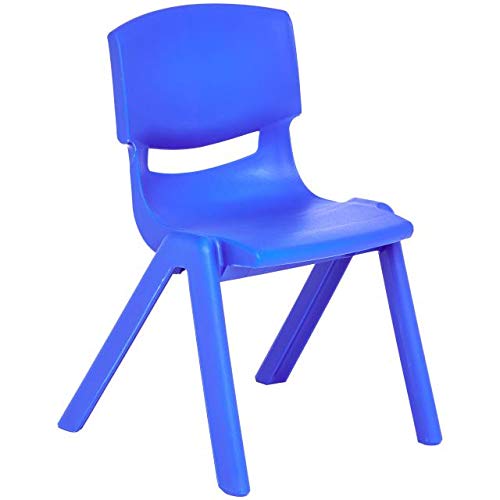 Amazon Basics 12 Inch School Classroom Stack Resin Chair, Blue, 6Pack