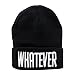 Cap ,BeautyVan Vintage Fashion Winter Black Whatever Beanie Hat And Snapback Cap (Black)