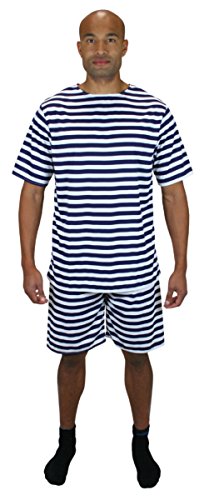 Historical Emporium Men's 1900s Striped Bathing Suit