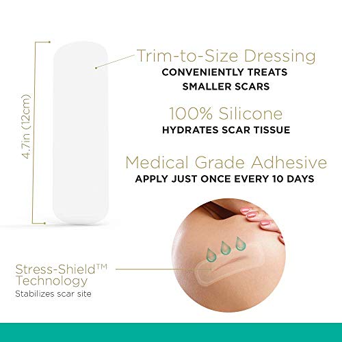 Embrace Minimize for Old Scars, Silicone Scar Sheets, CuttoSize Large