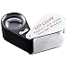 20x Magnification Magnifying Mini Folding 21mm Optic Lens Glass Jewellers Lens Loupe with LED Light for Map, Jewelry, Diamonds, Gems, Coins, Stamp