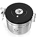 Coffee Gator Coffee Storage - 11oz Small Stainless Steel Tea and Sugar Containers - Stainless Steel Canisters with Date-Tracker, CO2 Valve for Freshness & Scoop - Silver