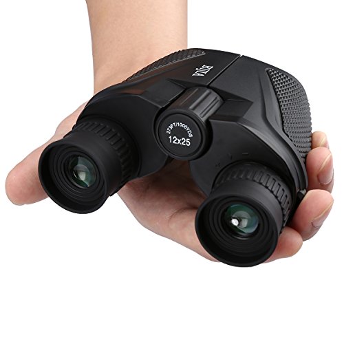 G4Free-12x25-Compact-BinocularsBAK4Green-LensLarge-Eyepiece-Super-High-Powered-Field-Surveillance-Binoculars