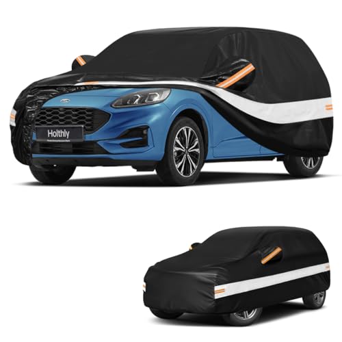 Holthly Outdoor SUV Car Cover for Ford Kuga (2008-2026), Car Cover 10 Layers of Protection, 100% Waterproof, Anti-Dust, Windproof, Rain Waterproof, UV Protection.