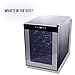 NutriChef PKTEWC122 12 Bottle Thermoelectric Wine Cooler Refrigerator | Red and White Wine , Champagne Chiller | Counter Top Wine Cellar | Quiet Operation Fridge | Touch Temperature Control