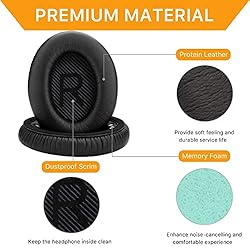 YOCOWOCO Ear Pads Cushions for Bose QC35/ QC35II