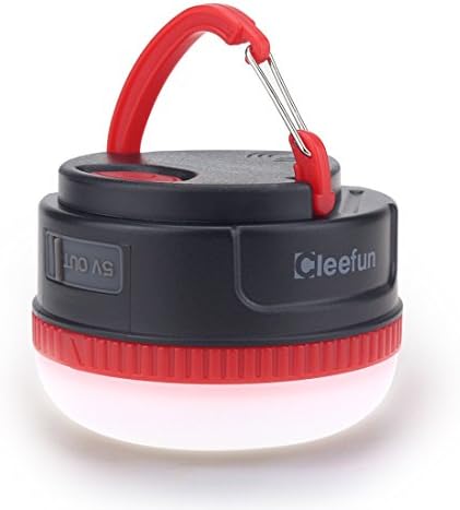 Emergency Lanterns Rechargeable, Portable Led Camping Lantern with Emergency Power Bank 3000mAh, IP65 Waterproof, Most Versatile Tent Lamp Lights for hurricane,Hiking, Auto, Home, College(Black/Red)