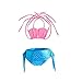 Pettigirl Girls 3 Pcs Mermaid Tail Swimsuit Sets Sea-Maid Swimwear Bikini Bathing Suit 4-7 Years