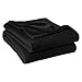 Bare Home Fleece Blanket - Twin/Twin Extra Long - Ultra-Soft Lightweight for Bed, Sofa, and Couch - Luxury Microplush - Cozy Warm Blanket (Twin/Twin XL, Black)