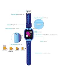 Reloj inteligente para niños GPS Tracker   IP67 impermeable Smartwatches con SOS Voice Chat cámara linterna alarma reloj digital reloj de pulsera Smartwatch niñas niños cumpleaños