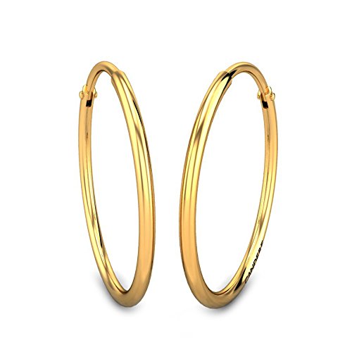 18KT Yellow Gold Hoop Earrings for Women