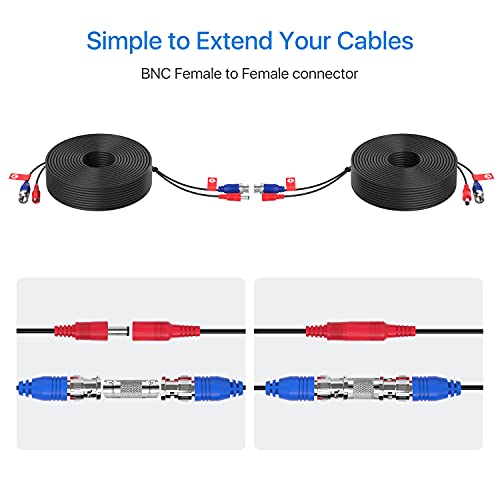 Zosi 1 Pack 100ft 30 Meters 2 In 1 Video Power Cable Bnc Extension Surveillance Camera Cables For Video Security Systems Included 1x Bnc Connectors And 1x Rca Adapters Pricepulse