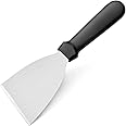 New Star Foodservice 38323 Plastic Handle Slant Edge Grill Scrapers, 4 by 8.5-Inch, Black