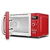 COMFEE' Retro Style 800w 20L Microwave Oven with 8 Auto Menus, 5 Cooking Power Levels, and Express Cook Button…