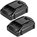 KINGTIANLE 2Pack 2.5Ah Replace for Worx 20v Lithium Battery for WA3525 WA3520 WG151s, WG155s, WG251s, WG540s, WG890, WG891 Worx Battery 20v Compatible with Worx Cordless Power Tools Series