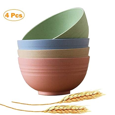 Amazon.com: Juego de cuencos de trigo para microondas ...