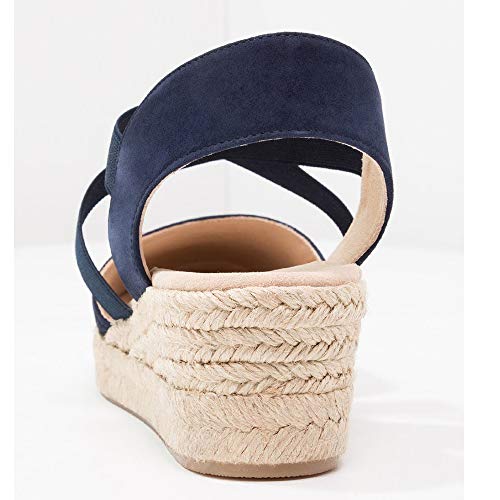 image for Nailyhome Womens Espadrilles Platform Wedge Sandals Elastic Crisscross