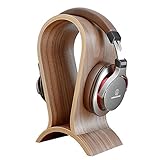 [New Version] ONEGenug Headset Stand Gaming Headphone Display Holder Hanger Wooden Walnut for Sennheiser/Audio-Technica/AKG/ Beyerdynamic/Logitech / HyperX/Sony PS4 Headphones et.