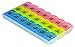 Inspirations 21 Compartments Pill Organizer Box, Medicine Remainder with Snap Lids, 7-Day AM/PM for Pills, Vitamins(6038, 21 Compartment)
