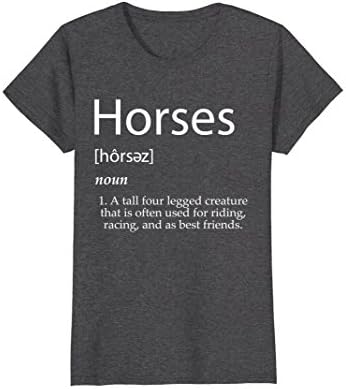 Womens Horse Definition T-Shirt - Men Womens Boy Girls Sizes Colors Small Dark Heather