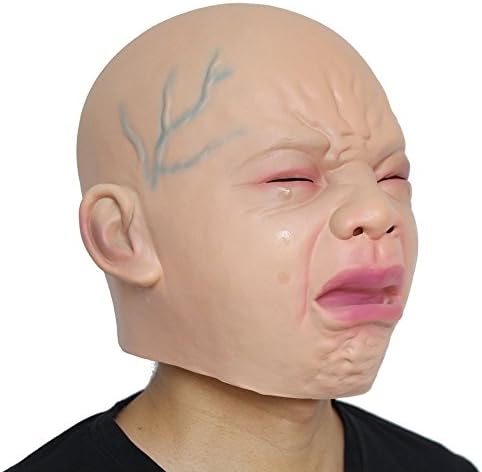 Halloween Costume Scary Creepy Latex Cry Crying Baby Mask (Crying Baby Mask)