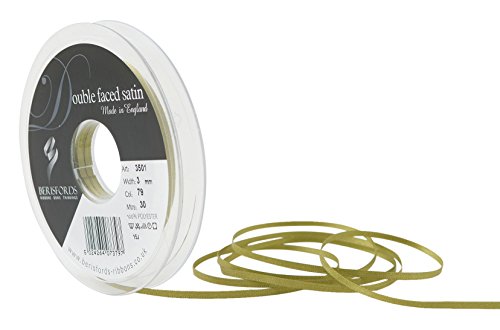 Berisfords 3501 Satinband 3 mm moos 79 10,5 x 10,5 x 1,3 cm Double Face Poly Satinband, Moos