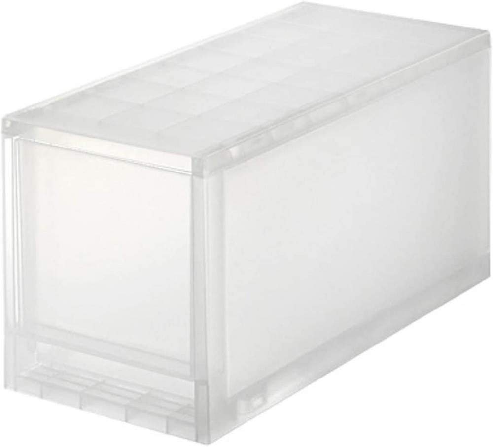 Muji Polypropylene Single Drawer Storage Box, Add-on Type, 18cm Width x 40cm Depth x 21cm Height, White