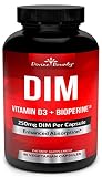 DIM Supplement 250mg with Vitamin D3 Plus BioPerine - Diindolylmethane Menopause Relief Estrogen Blocker, Hormone Balance for Women and Men, PCOS, Hormonal Acne & Hot Flashes - 90 Vegetarian Caps