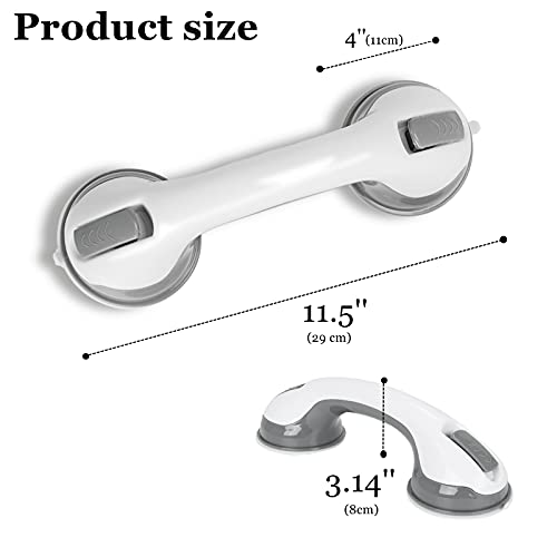 Texinpress Shower Handles 12’’ Shower Safety Bars Suction for Elderly/Seniors Handicap Bath