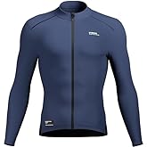 INBIKE Fleece Lined Cycling Jersey for Men Women, Winter Thermal Long Sleeve Bike Jacket with 3 Pockets, Quick Dry