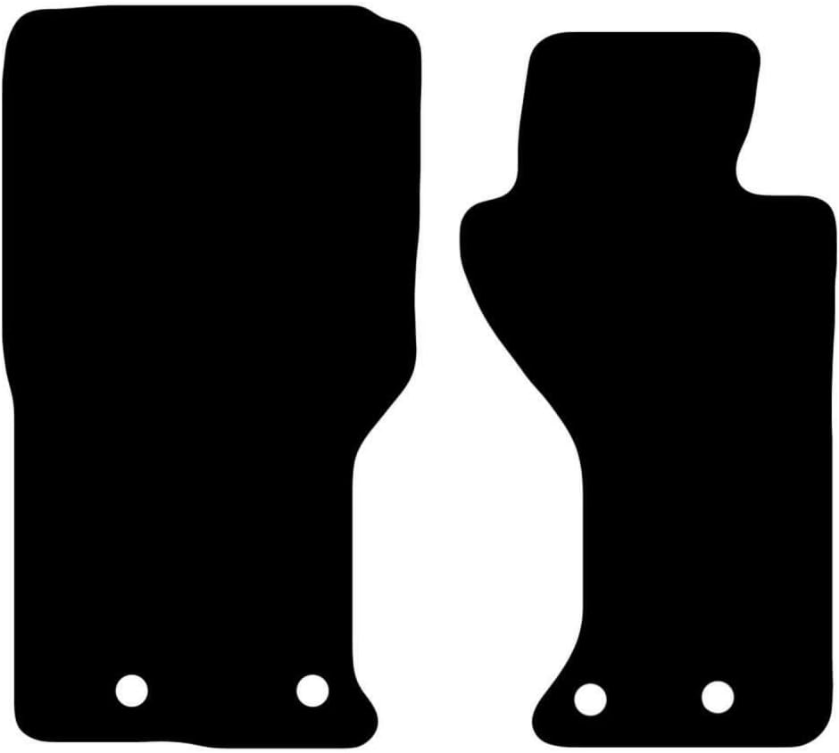 Inex Tailored Black Car Floor Mats Carpets 2pc Set with Clips for Mazda MX5 on