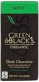 Green & Black's Chocolate Bar - 60% Dark With Mint, 3.5-Ounce (Pack of 5)
