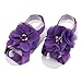 Elesa Miracle Toddler Baby Girl's Barefoot Sandals Value Set (10 Pairs - Chiffon Rhinestone Flower)